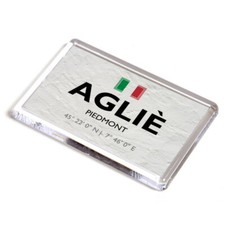 FRIDGE MAGNET - Aglie - Piedmont - Italy - Lat/Long