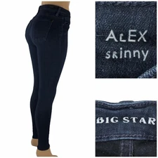 Big Star Womens 26 X 30 Jeans Alex Skinny Blue Rayon Cotton Blend Stretch