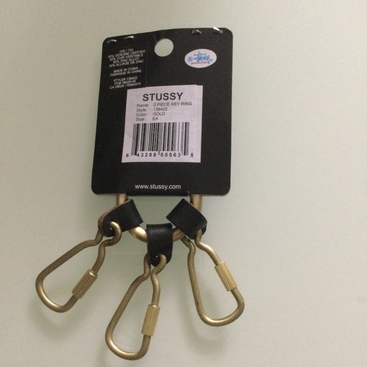 Stussy 3 Piece Brown Leather /Metal Keychain | eBay