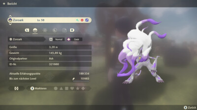 Shiny Hisui Alpha Zoroark 6IV / 6GV | Pokemon Legenden Arceus