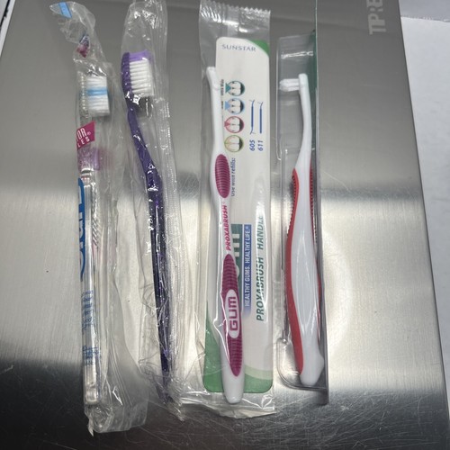(4) Lotto Spazzolini Gum Delta Dental Oral-b Sunstar Indicatore Setole Proxabrush