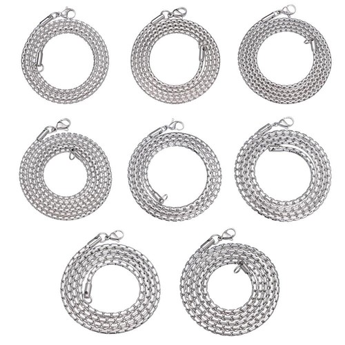 Hop Silver Color 2.2mm/3mm Stainless Steel Necklace Chain Necklace Statement