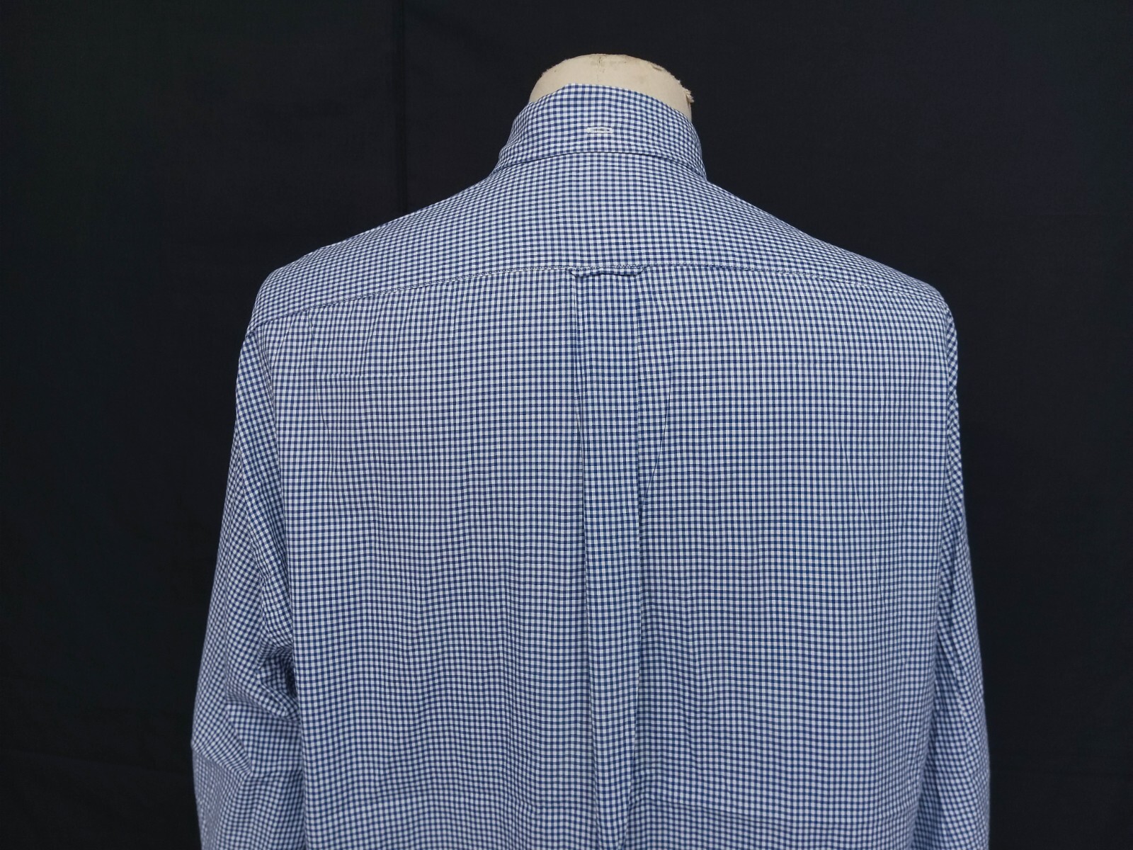 Faconnable Button Down White Blue Gingham Cotton … - image 6