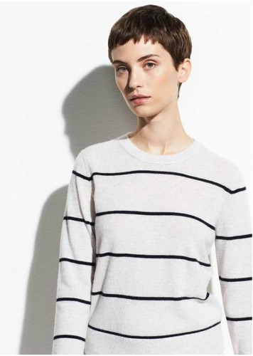 Vince. NWT Chiffon Micro-stripe 