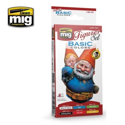 Mig Ammo #7027 BASIC COLORS SET FOR FIGURES