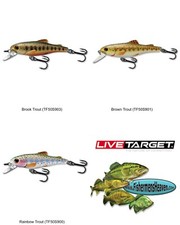 Live Target Trout Jerkbait / Crankbait (TF70S) 5/16oz Any Rainbow Brook or Brown