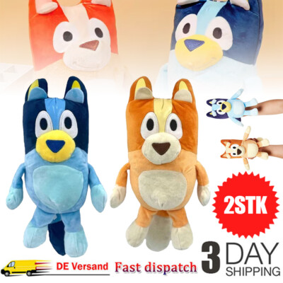 Bluey weiches Plüschtier, ca. 28 cm, mit Details wie im Cartoon, für Kinder