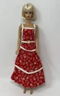 Vintage Barbie Francie Clothes Clone Doll Outfit Sundress Red White Floral