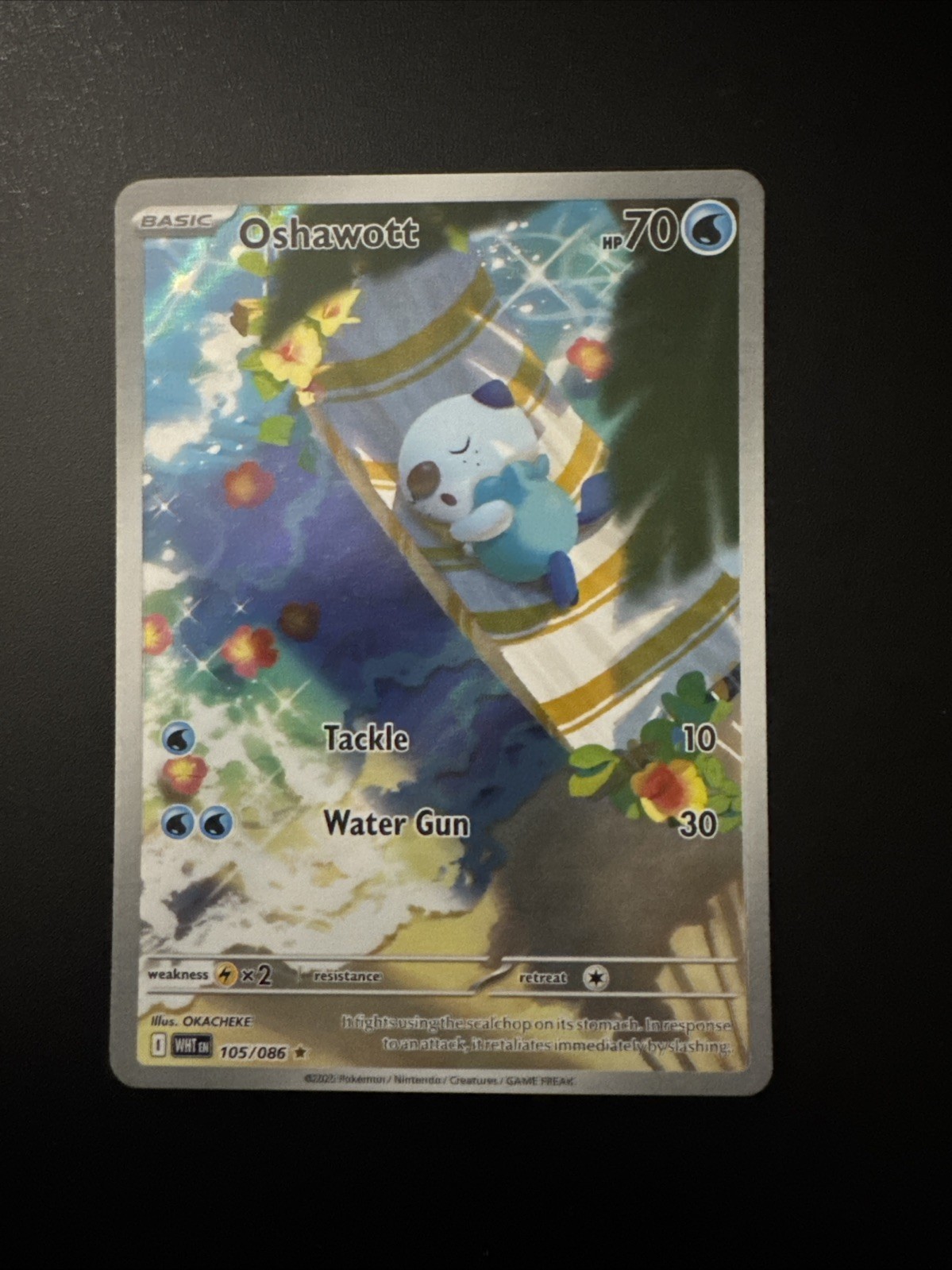 Pokemon Oshawott White Flare -  105/086 - Illustration Rare - NM 