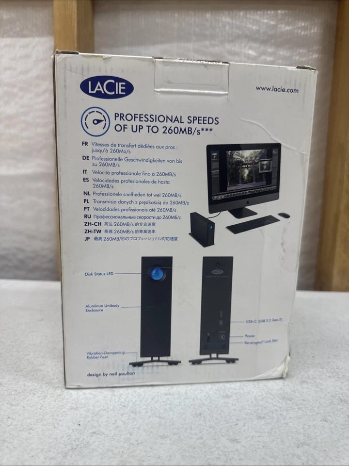 LaCie d2 Professional 8TB External Hard Drive Desktop HDD USB-C 3.1 Thunderbolt - Image 3 of 4