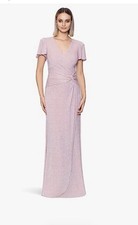 Xscape Women's Long   Dress Short Sleeve, Blush, Size 10, Lord & Taylor