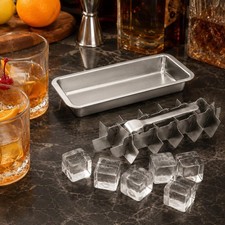 18 Slot Stainless Steel Ice Cubes Mold Ice Cube Maker Ice Cube Tray Drinking