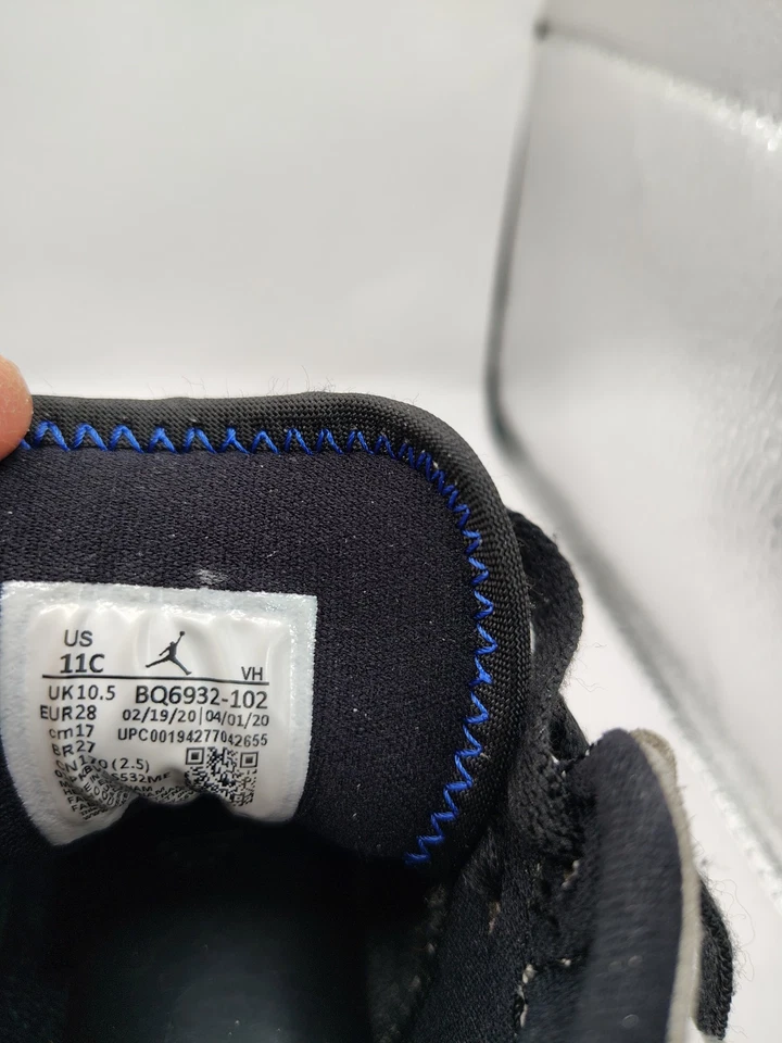 AIR JORDAN 1 AZUL MEDIO Y GRIS (Talla 11) niños Foto 3 de 4