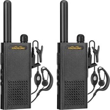 Long Range Walkie Talkie 2 Set 50 Mile Two Way Radio Charge Headset Waterproof