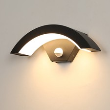24W Outdoor Motion Sensor LED Wall Light Warm White Bathroom Iron Wall Lamp IP65