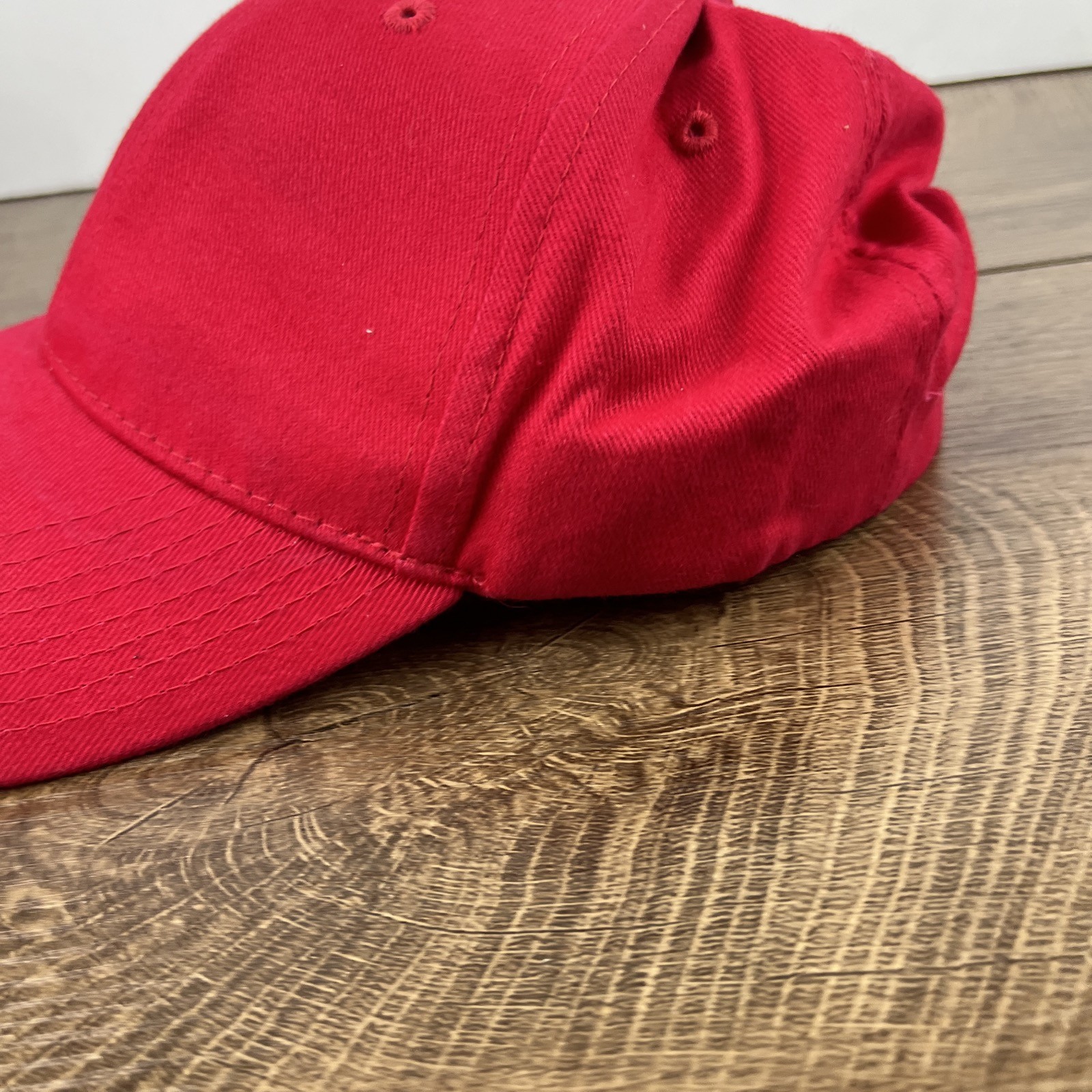 Plain Red Hat Baseball Cap Red Adjustable Basebal… - image 5