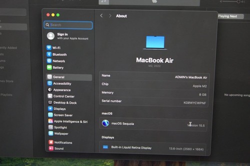 2022 Apple MacBook Air M2 chip: 13.6-inch, 8GB RAM, 256GB SSD, Midnight Blue - Afbeelding 4 van 16