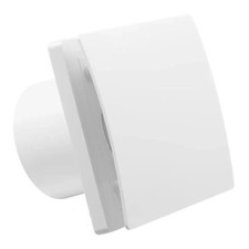 Aspiratore Elicoidale Bagno Muro 100mm Ventola Aspirazione 14W Griglia Bianca