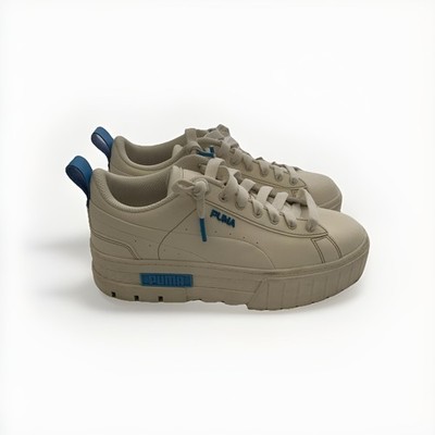 Puma Mayze Infuse Cream Leather Platform Sneakers Size 8