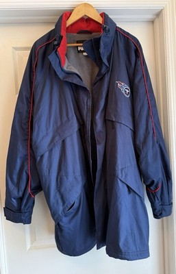 Puma Tennessee Titans Jacket Mens XL Navy Blue NFL Sideline Fleece Lined Parka