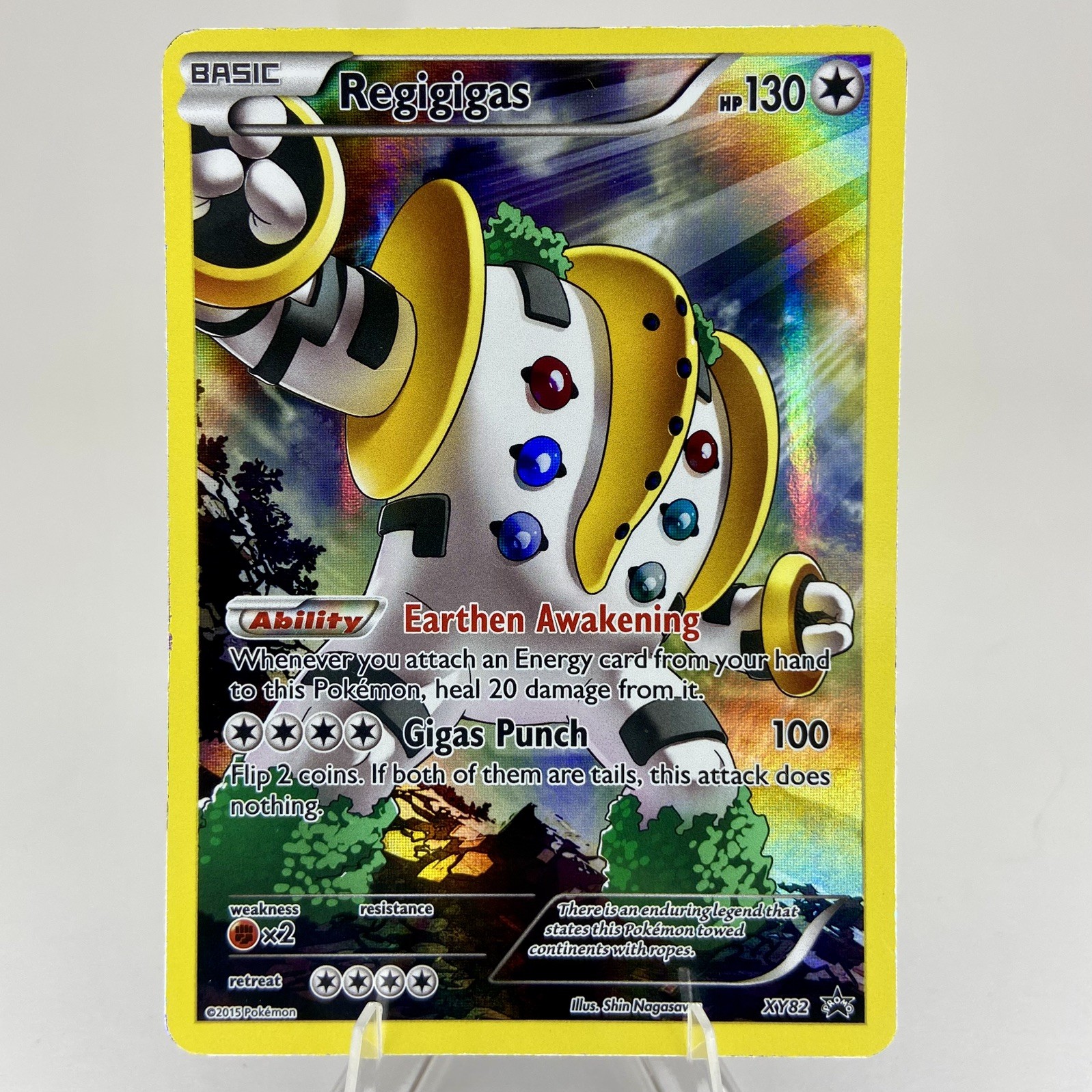 Regigigas XY82 Black Star Promo XY Full Art Holo Pokemon Card LP