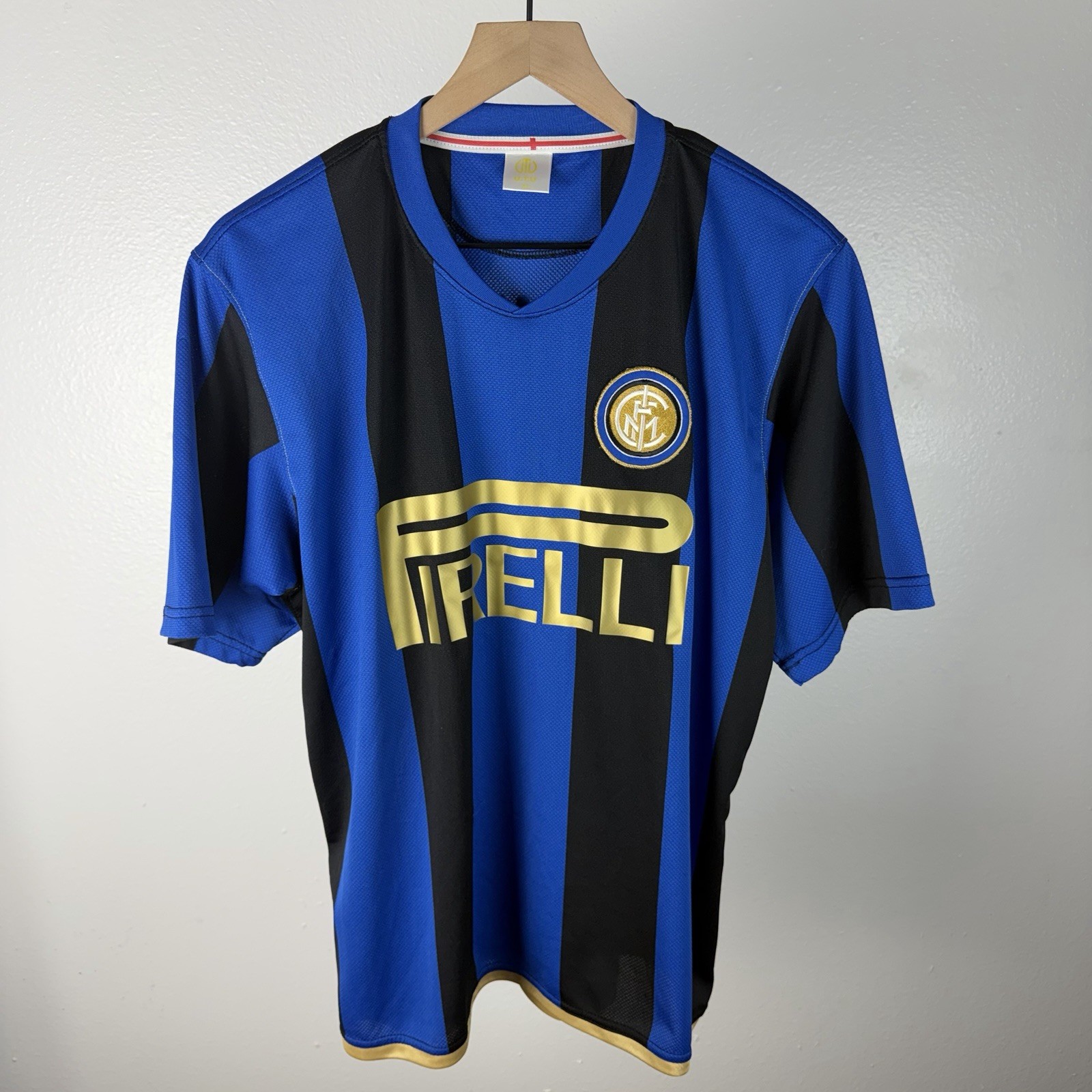 Vintage Inter Milan Home Kit Jersey #8 Blue Striped Aguirre U.T.U. Size XL
