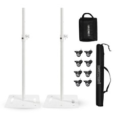 5Core Speaker Stand 2Pcs Heavy Duty Adjustable 61" DJ PA Stands 35mm w Wheels