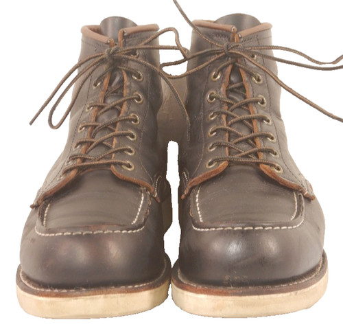 Red Wing 8849 6-Inch Classic Moc Toe Black Prairie Leather Boots Size 9.5 D