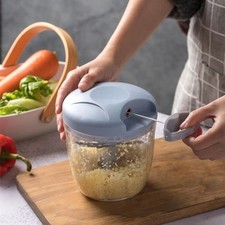 Manual Meat Mincer Garlic Chopper 500ML Rotary Vegetable Onion Cutter