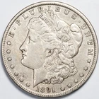 1891-CC Morgan Silver Dollar Carson City Mint Choice Extremely Fine XF++