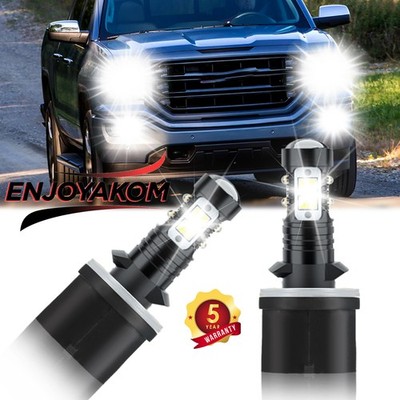 For GMC Sierra 1500 1999-2006 White LED Fog Light Bulb Conversion Kit High Power