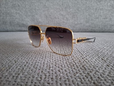 DITA Grand Emperik Sunglasses DTS159-A-01 Gold Black & Grad Green Lenses 61-14