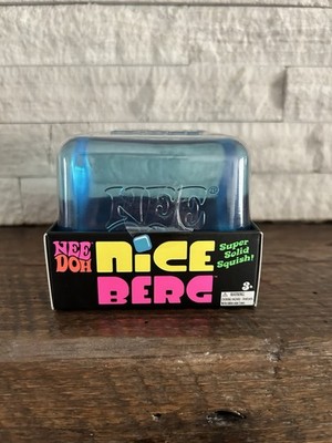 NeeDoh Nice Berg Blue XL Giant Nee Doh Niceberg Solid Squish Cube Block