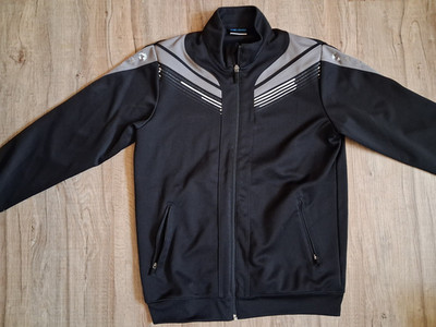 Jako Junge/Mädchen Trainings/Sport/Fußball Jacke schwarz-grau-weiß,Gr.164