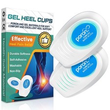 Heel Cushion Inserts for Pain Relief - Gel Heel Cups, Shock Absorption for Plant