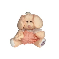 Vintage Fisher Price Puffalump Puppy Dog Plush 15 Inch Peach Nylon 1986 Toy