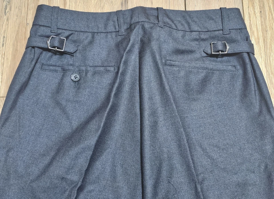 NWT Polo Ralph Lauren Women's Med Gray 100% Wool  30" Straight Tailored Trousers - Image 4 of 4
