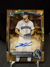 Kade Anderson Bowman Chrome 2025 Gold Sapphire /50 Auto