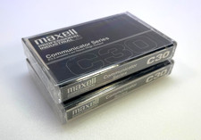 Maxell Professional Industrial P/I C30 Blank Cassette Tape Lot of 2 NEW