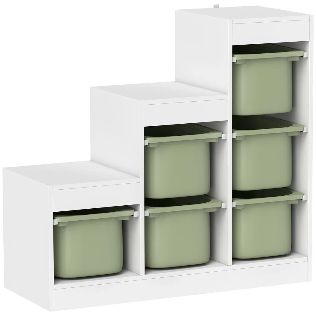 Rackhams Green Kids Toy Storage Unit With Removable Bins, For 3-8 Years, - Image 2