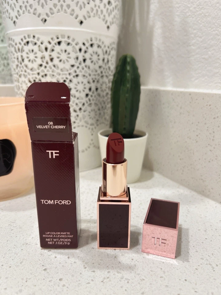 Tom Ford Cherries Collection Lip Color Matte ~ 08 VELVET CHERRY ~0.1oz/3g Full S - Image 2 of 3