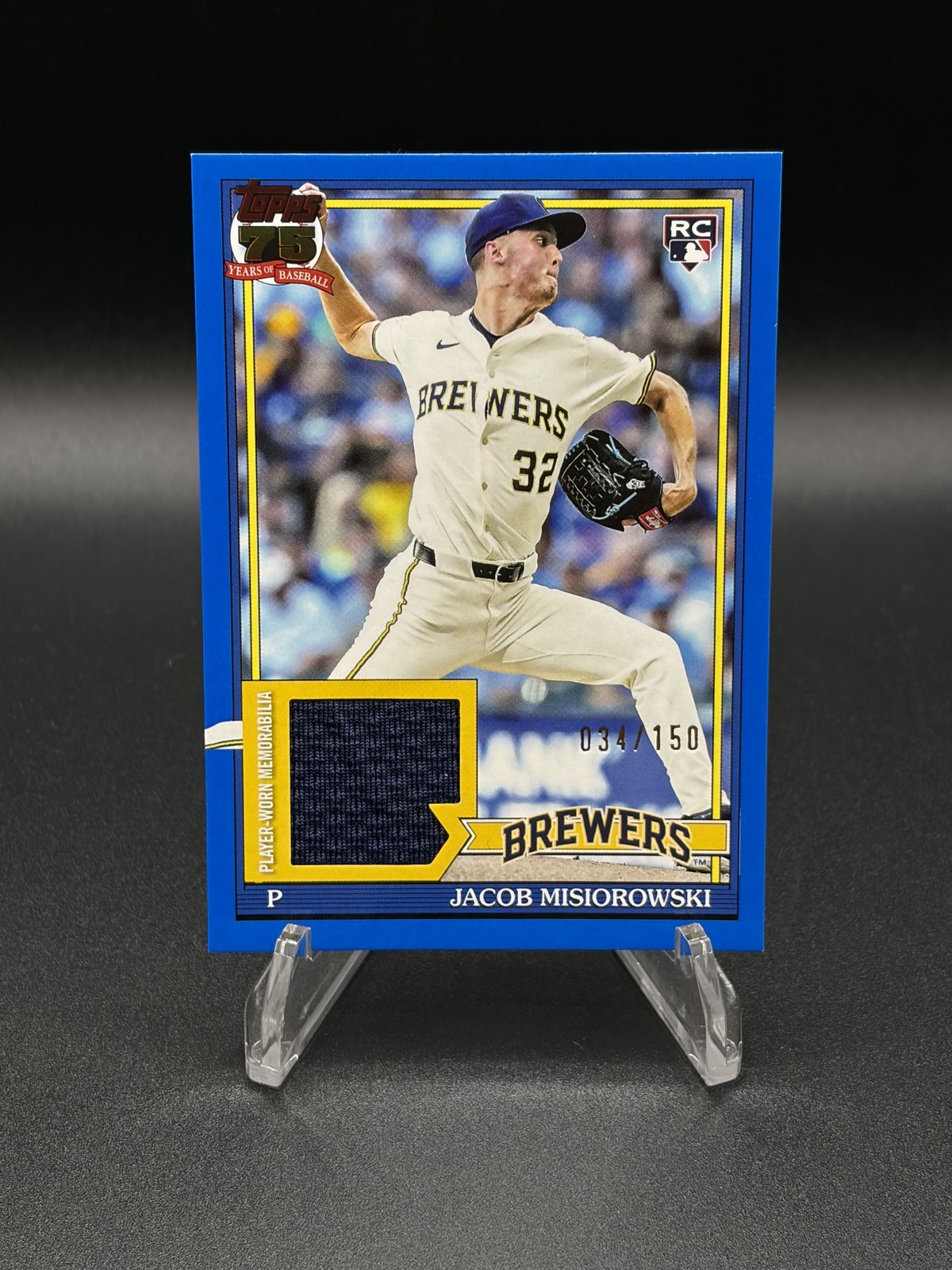 2026 Topps Jacob Misiorowski Major League Materials Relics Blue #/150