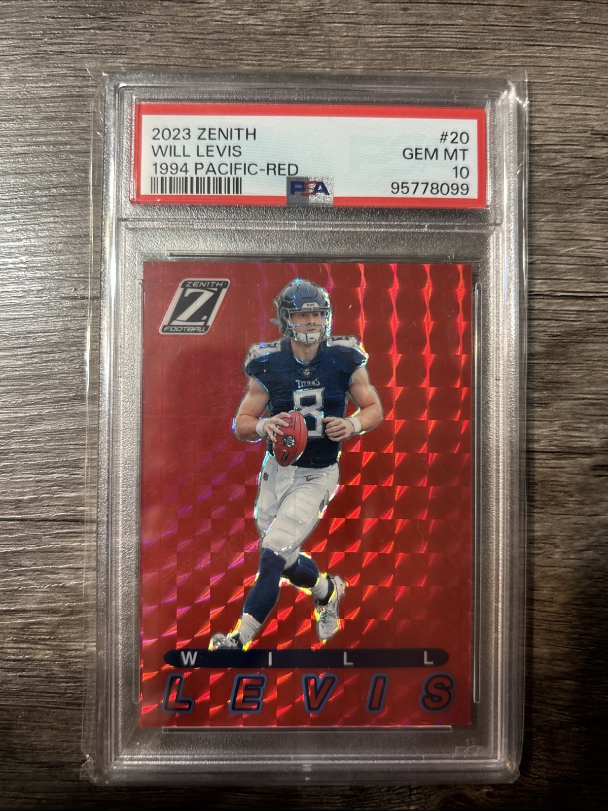 Will Levis Panini Zenith 1994 Pacific #20 Red