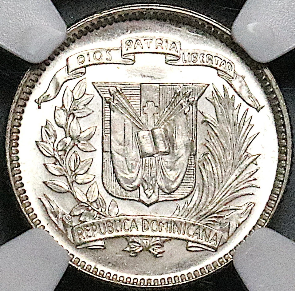 1937 NGC MS 65 Dominican Republic 10 Centavos Gem Silver Coin (17061801D) - Image 4 of 4