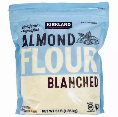 KIRKLAND SIGNATURE CALIFORNIA SUPERFINE BLANCHED ALMOND FLOUR 3LB (1.36kg) KETO