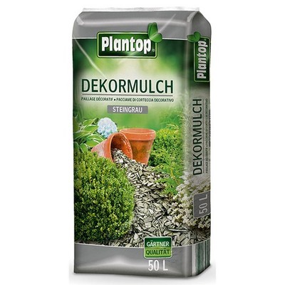 Plantop Farbiger Dekormulch steingrau 50 Liter