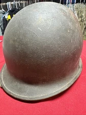 Cold War Era US M1 Steel Helmet & Liner Green w/ Chin Strap B729