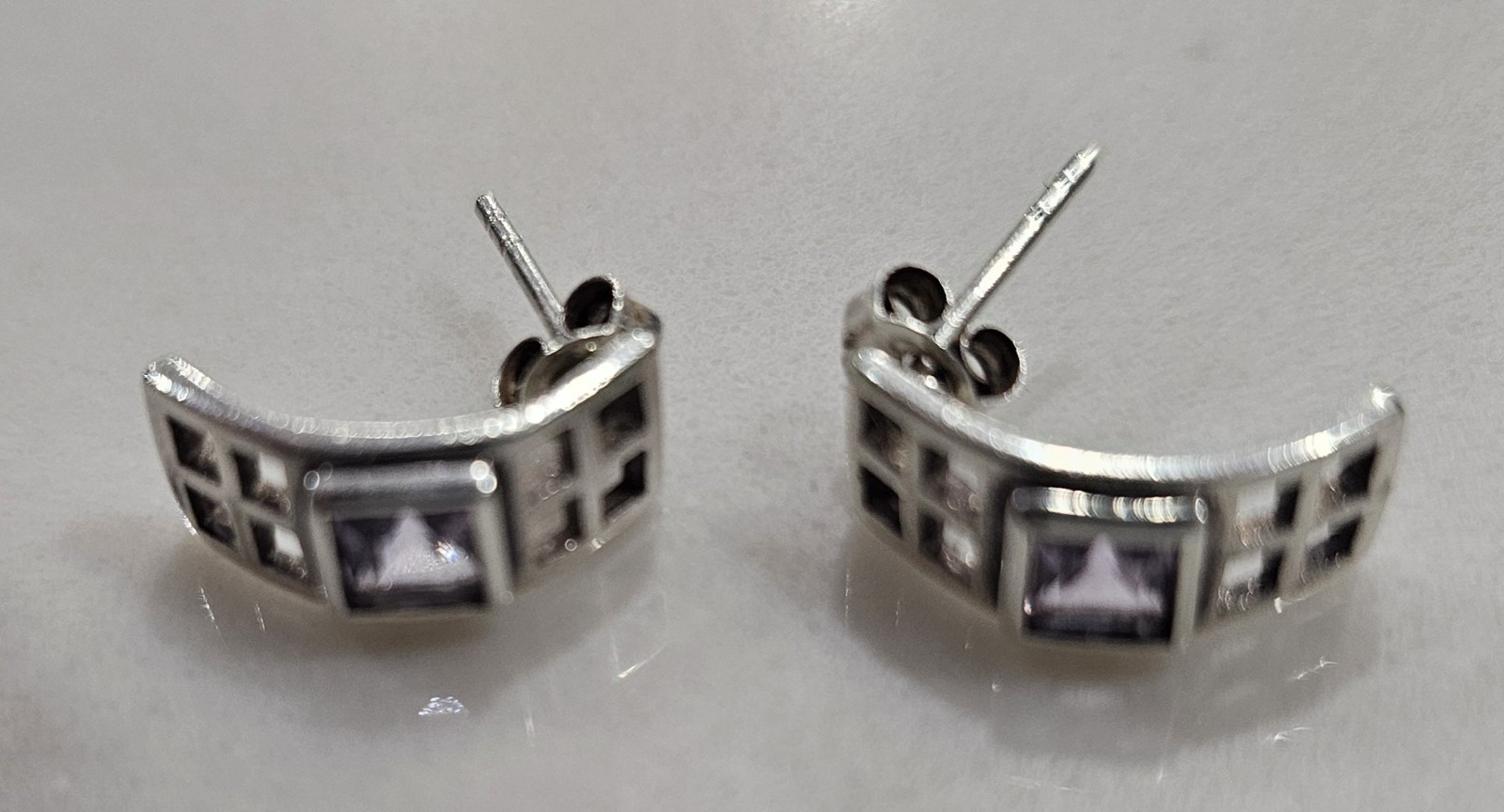 Beautiful Sterling Silver Earrings With Stones