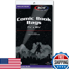 BCW Silver Age Comic Bags - Archival, Acid-Free Protection 7-1/8 x 10-1/2"