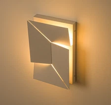 In/Outdoor Modern Minimal Solar Waterproof Rectangle Geometric LED Wall Sconce